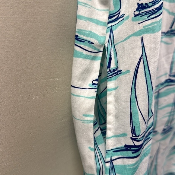 NWT Jayes Studio ‘Sail Away’ Day Dress White Blue Small Preppy Coastal Grandma - Picture 11 of 13